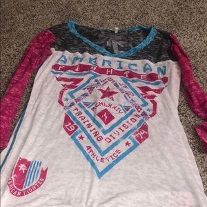 American fighter top 3/4 sleeve